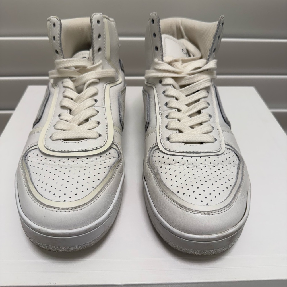 Celine Ct-01 “Z” Trainer High Top Sneaker In Calfskin Optic White - Picture 8 of 12